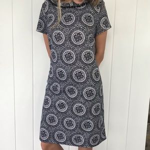 Talbots black and white dress.  Sz XL